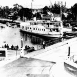 Early 1900s New River waterfront in Fort Lauderdale