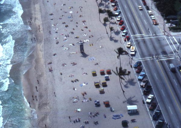 Aerial view overlooking a section of Ft. Lauderdale Beach near SE 5th Street 1983