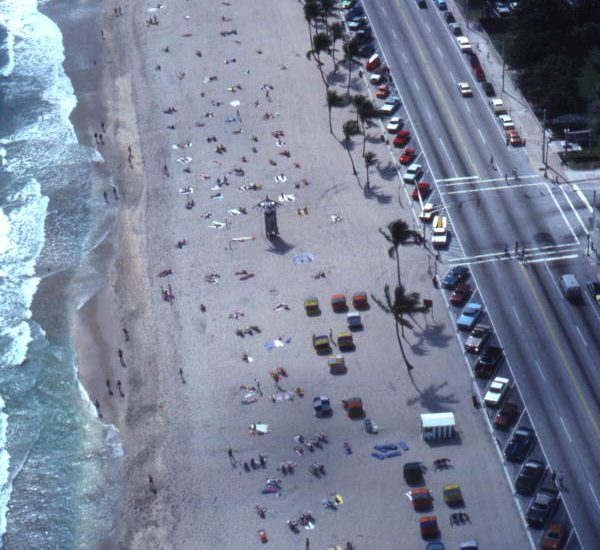 Aerial view overlooking a section of Ft. Lauderdale Beach near SE 5th Street 1983